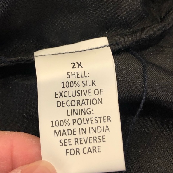 DRAPERS & DAMON’S Black and Silver Beaded Top - Picture 5 of 6